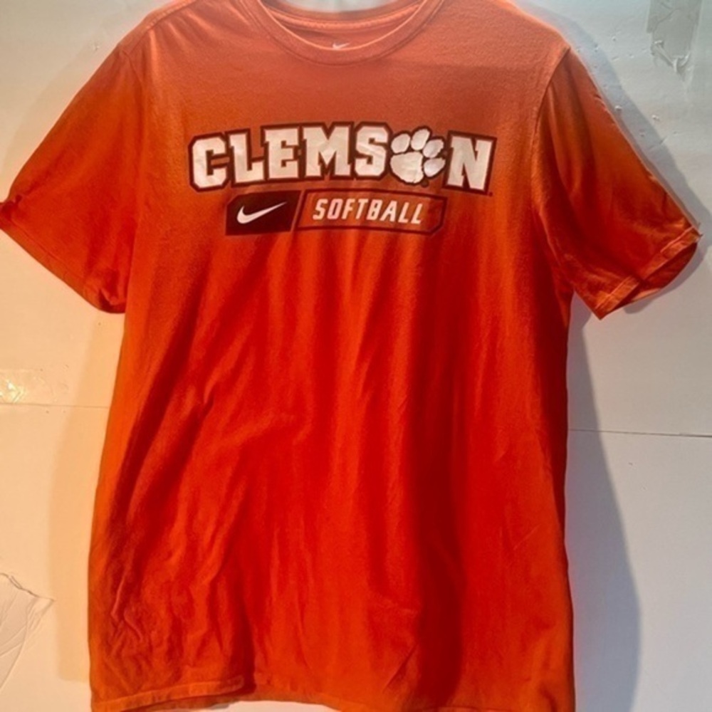 THE NIKE TEE CLIMSON SOFTBALL SHORT SLEEVE T-SHIRT SIZE LARGE